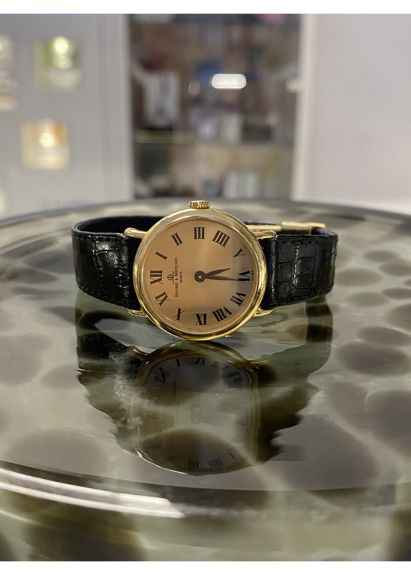 Vintage & Occasion Geelgouden  18k Baume Mercier dames horloge