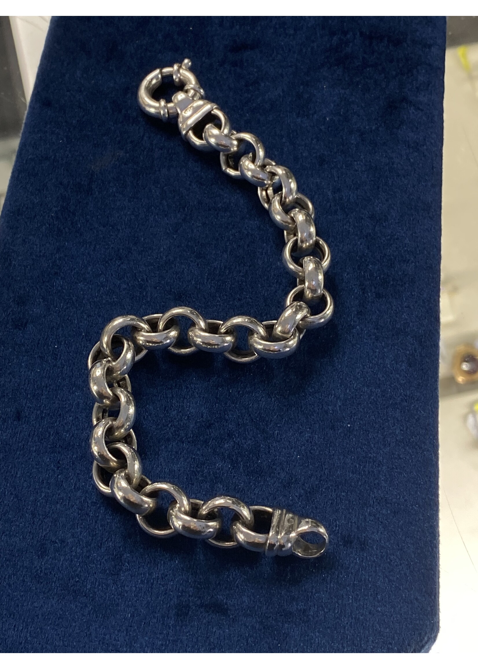 Vintage & Occasion Zilveren jasseron armband 21 cm 11mm