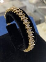 Vintage & Occasion Geelgouden 14k  tennis armband met briljant - 18cm