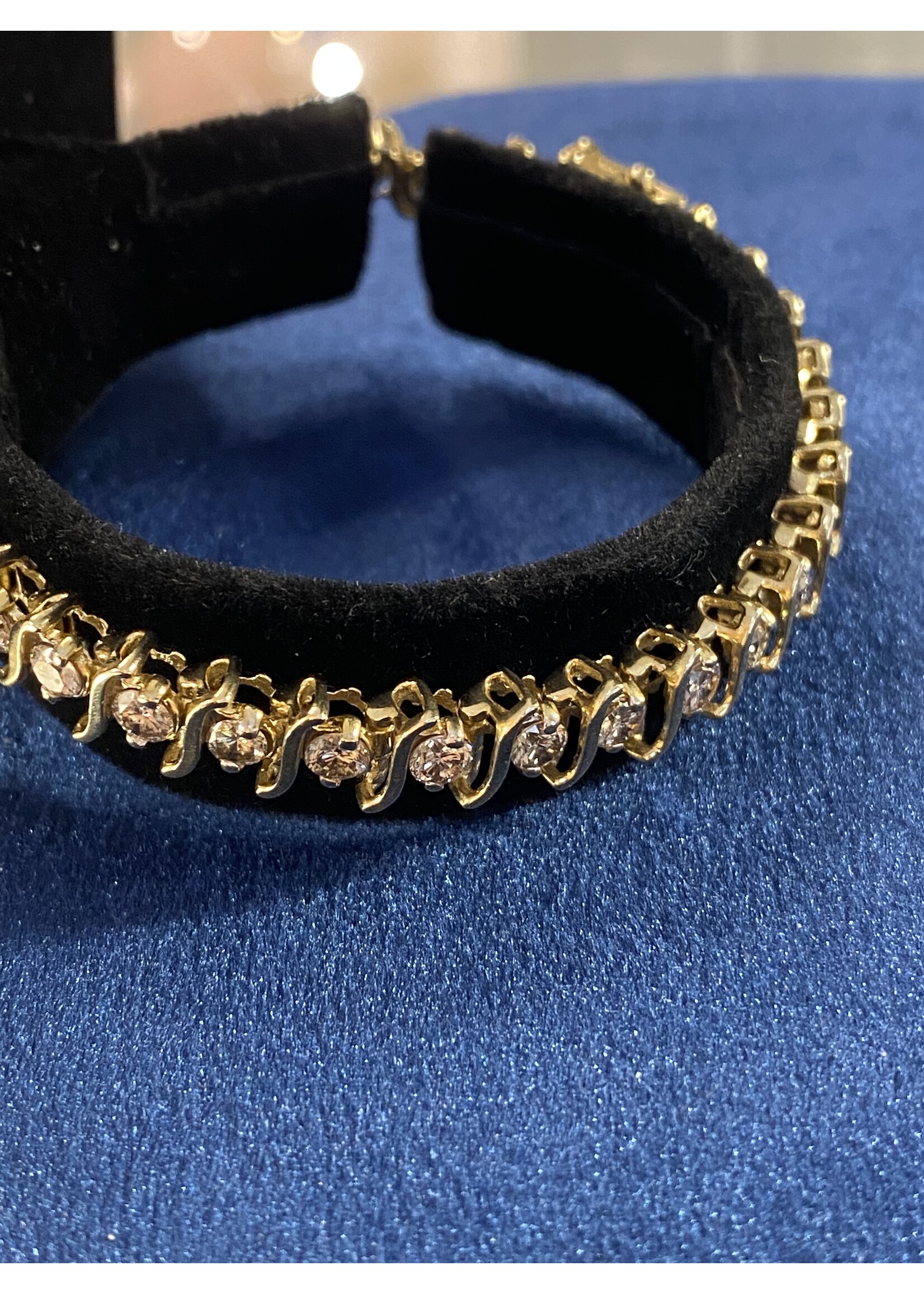 Vintage & Occasion Geelgouden 14k  tennis armband met briljant - 18cm