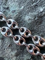 Vintage & Occasion Zilveren collier koffieboon - 70 cm
