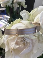 Vintage & Occasion Bicolor gouden 14k  brede armband . 18cm