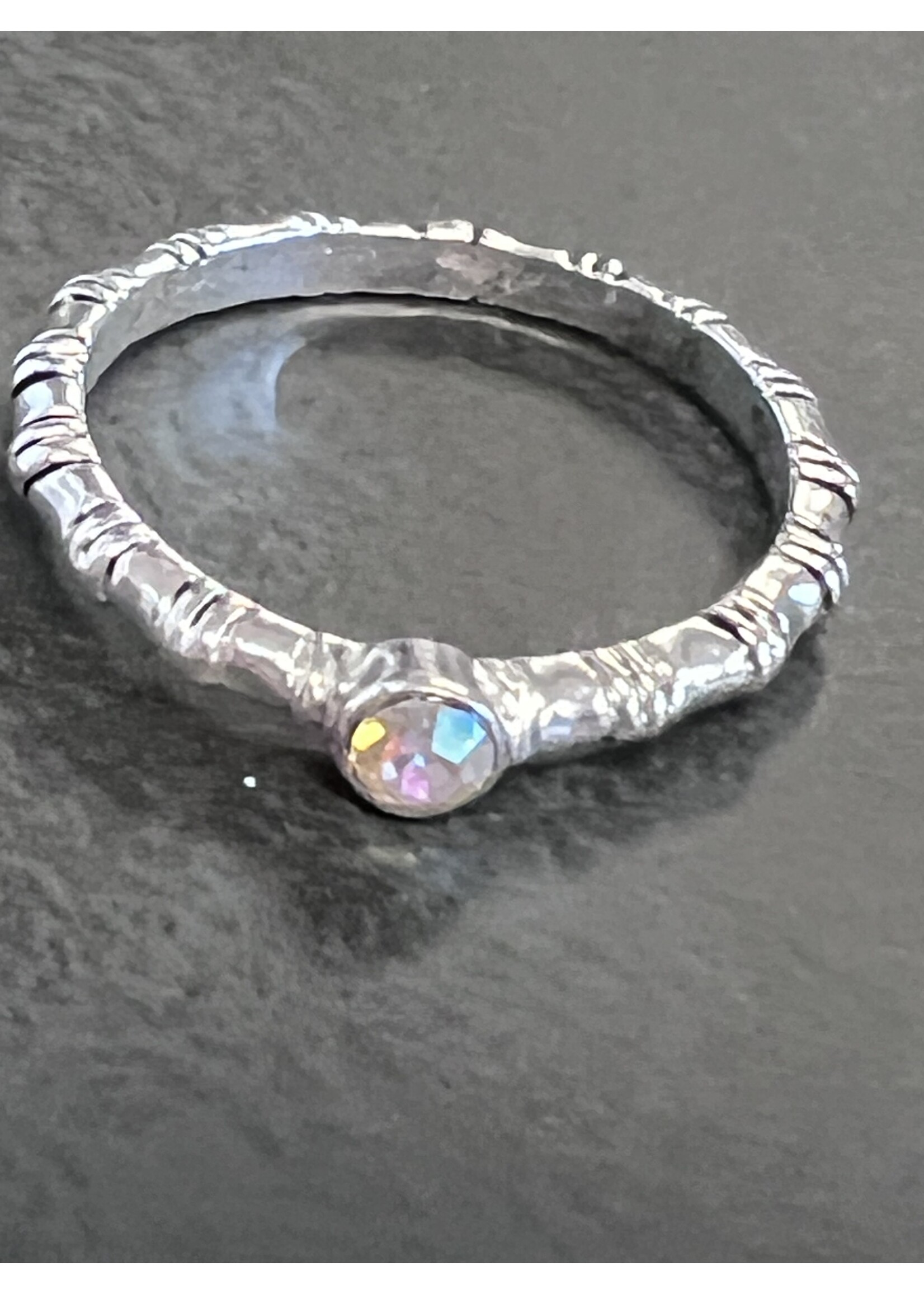 Vintage & Occasion Zilveren ring met zirkonia