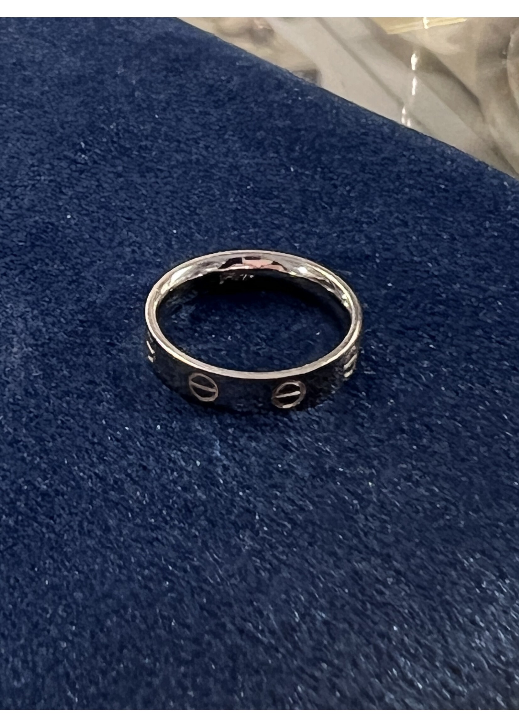 Vintage & Occasion 18k Witgouden ring schroeven - maat 15.5