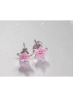 Cataleya jewels Zilveren roze oorbellen ster