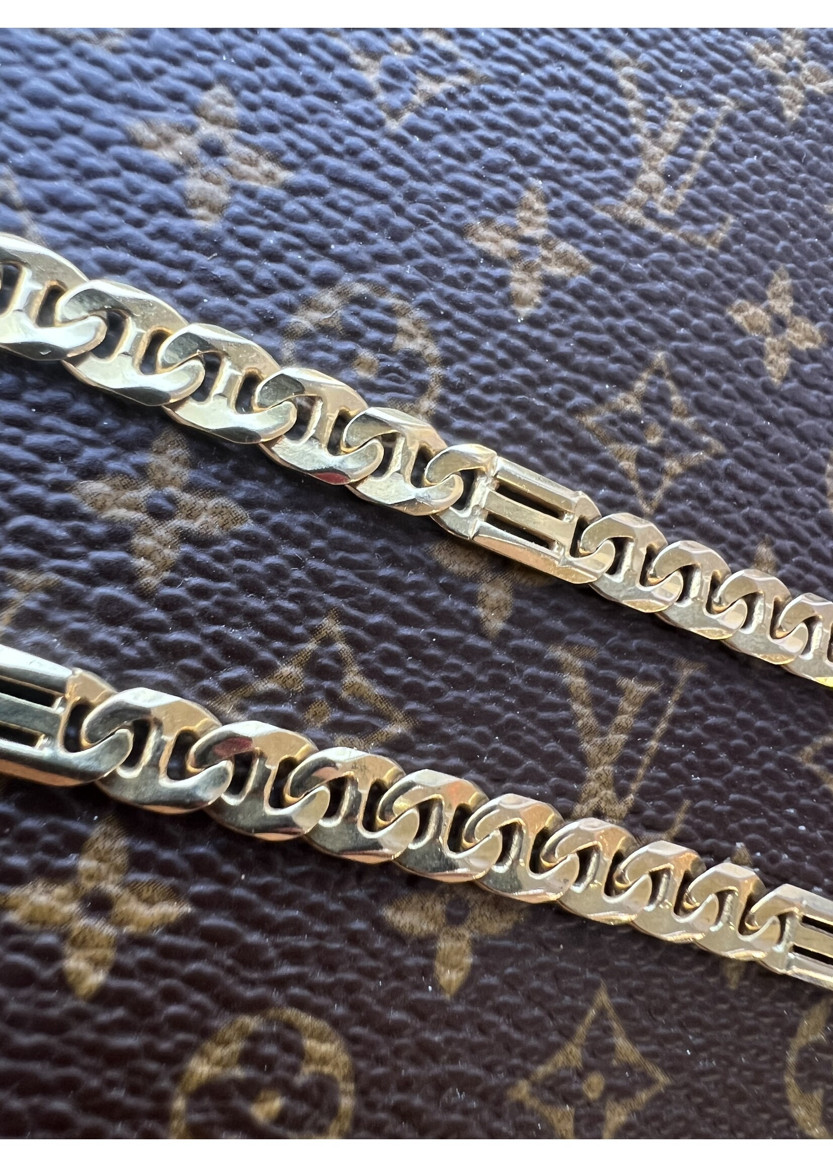 Vintage & Occasion Geelgouden 14k  massieve ketting figaro - 60 cm