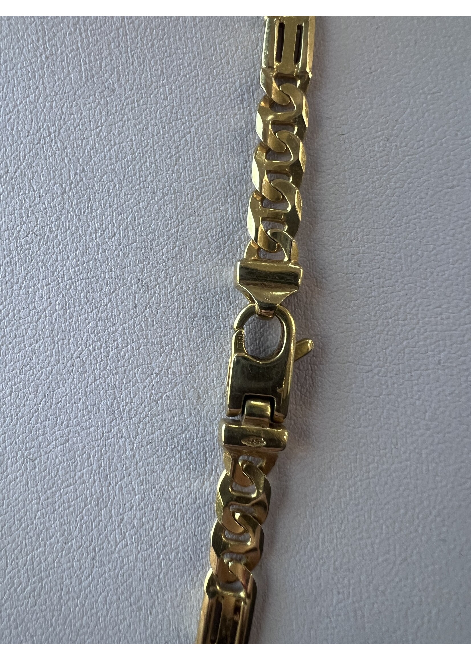 Vintage & Occasion Geelgouden 14k  massieve ketting figaro - 60 cm