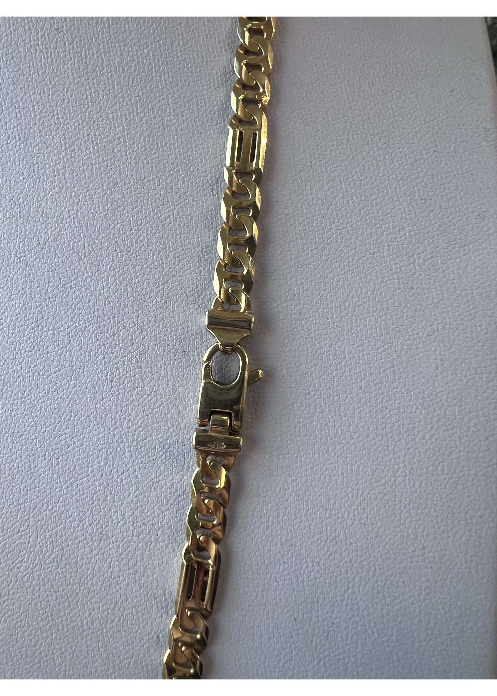 Vintage & Occasion Geelgouden 14k  massieve ketting figaro - 60 cm