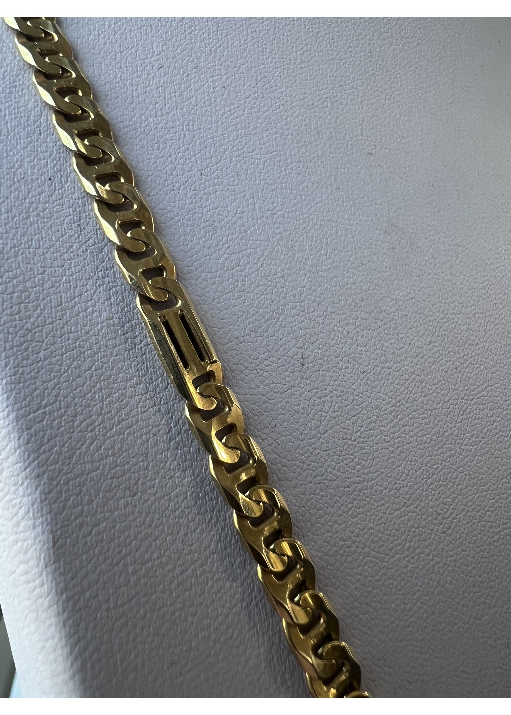 Vintage & Occasion Geelgouden 14k  massieve ketting figaro - 60 cm