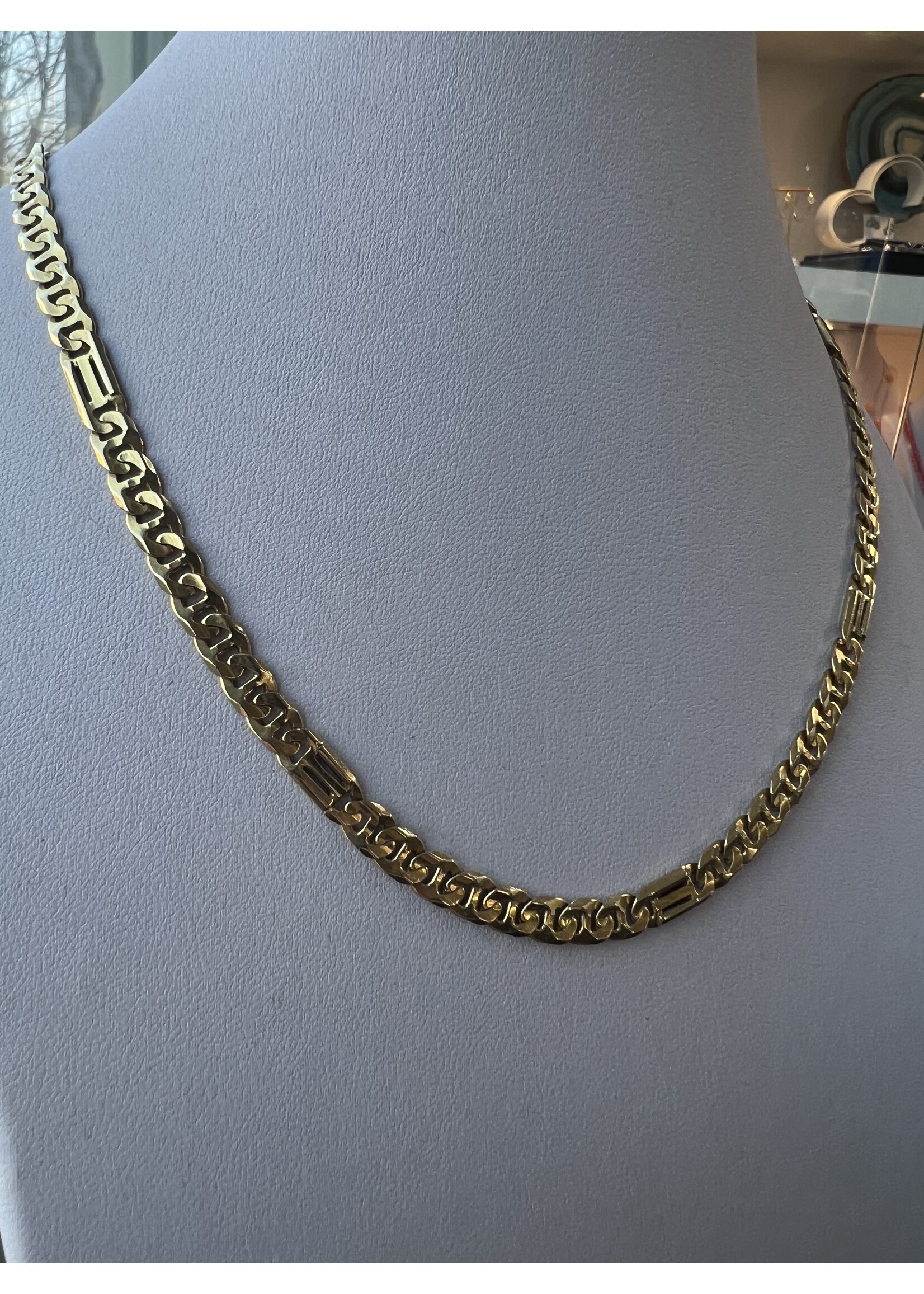Vintage & Occasion Geelgouden 14k  massieve ketting figaro - 60 cm