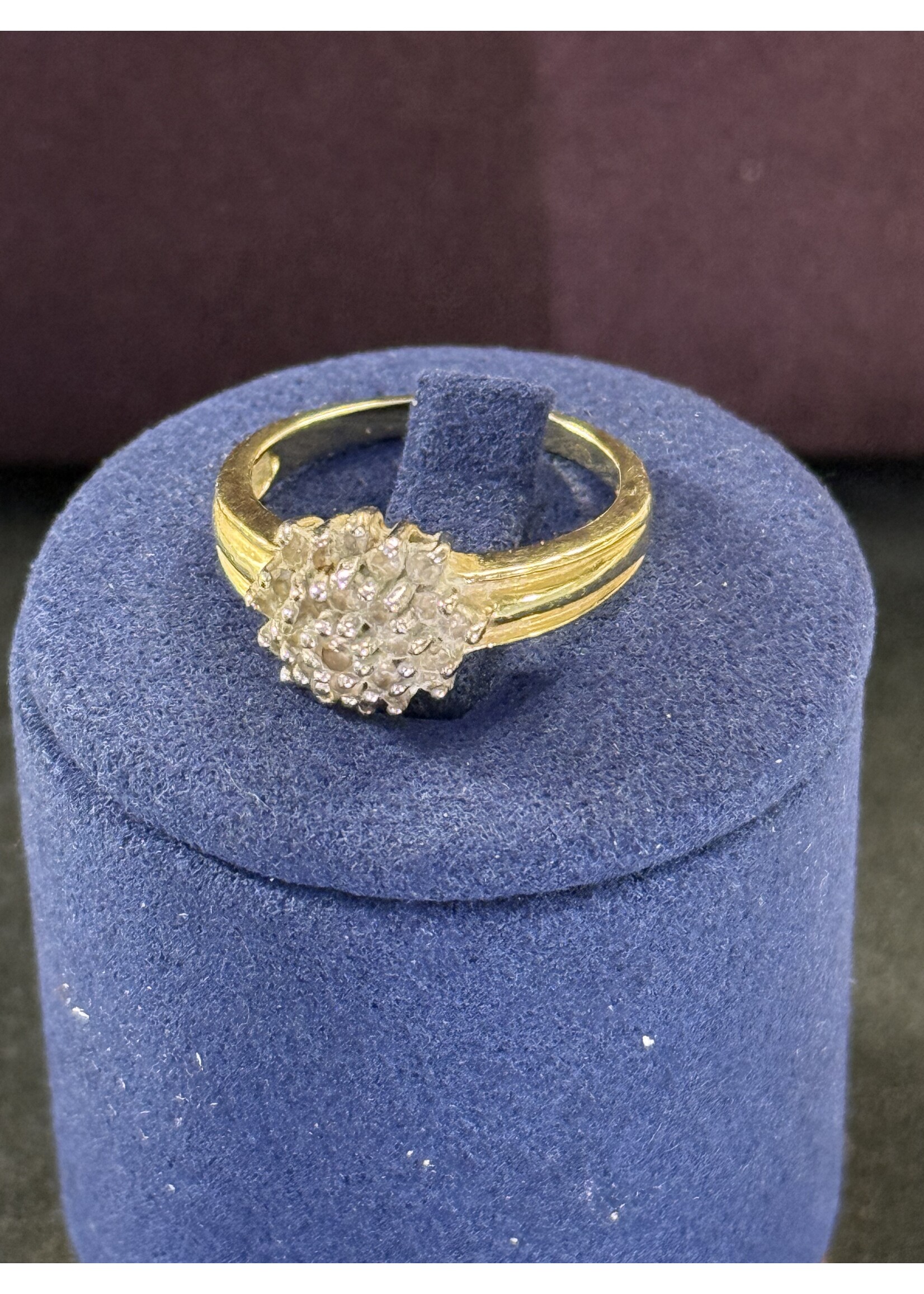 Vintage & Occasion Briljanten ring in rozet 14 k goud - maat 17.5