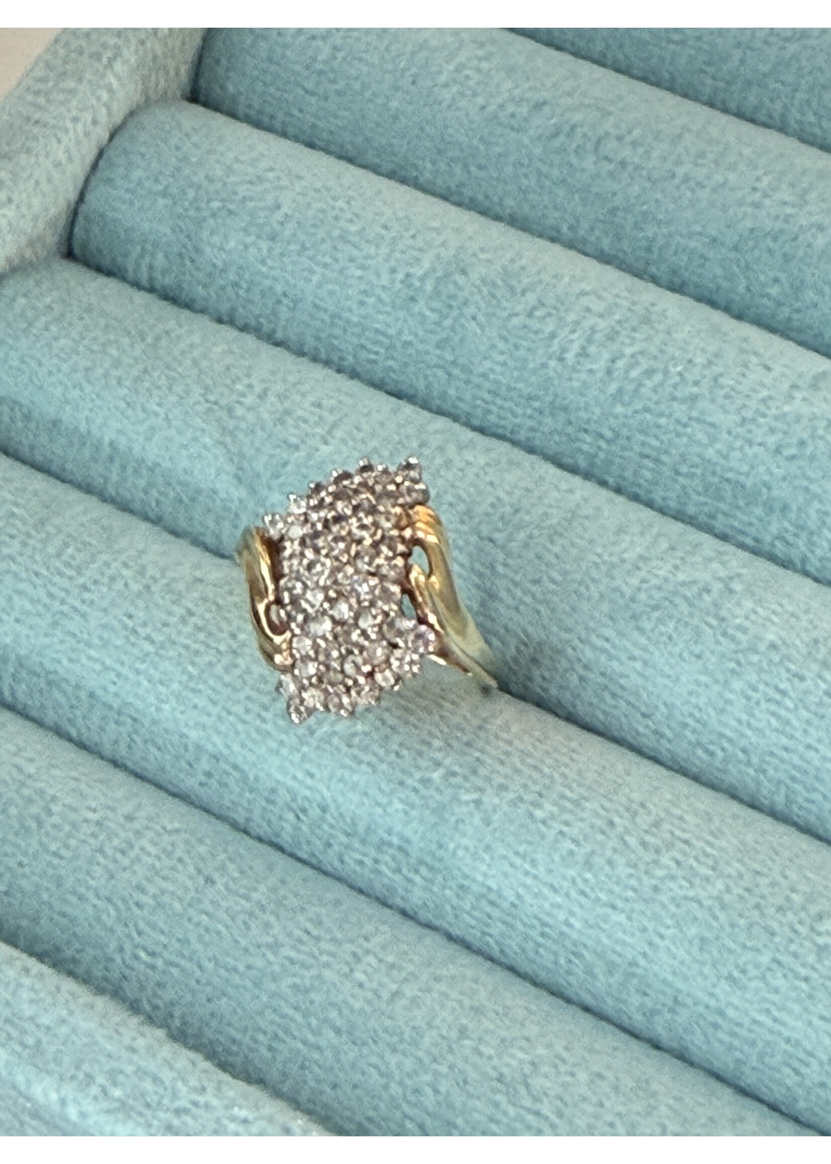 Vintage & Occasion Geelgouden ring met briljanten - mat 15.75
