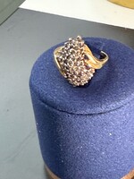 Vintage & Occasion Geelgouden ring met briljanten - maat 15.75