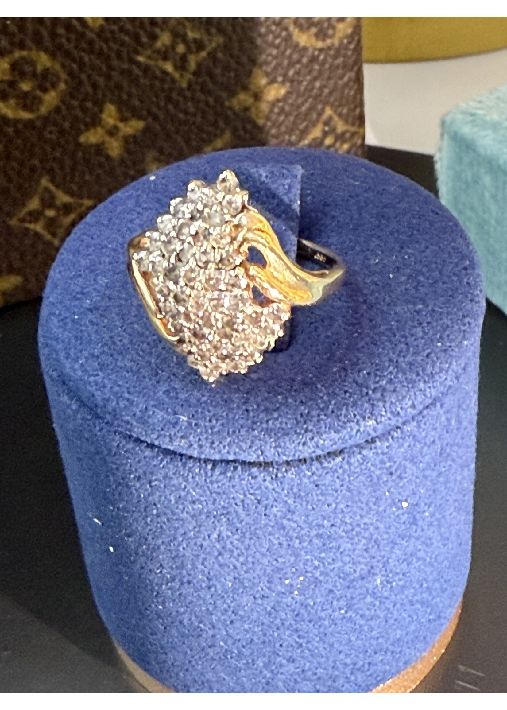 Vintage & Occasion Geelgouden ring met briljanten - mat 15.75