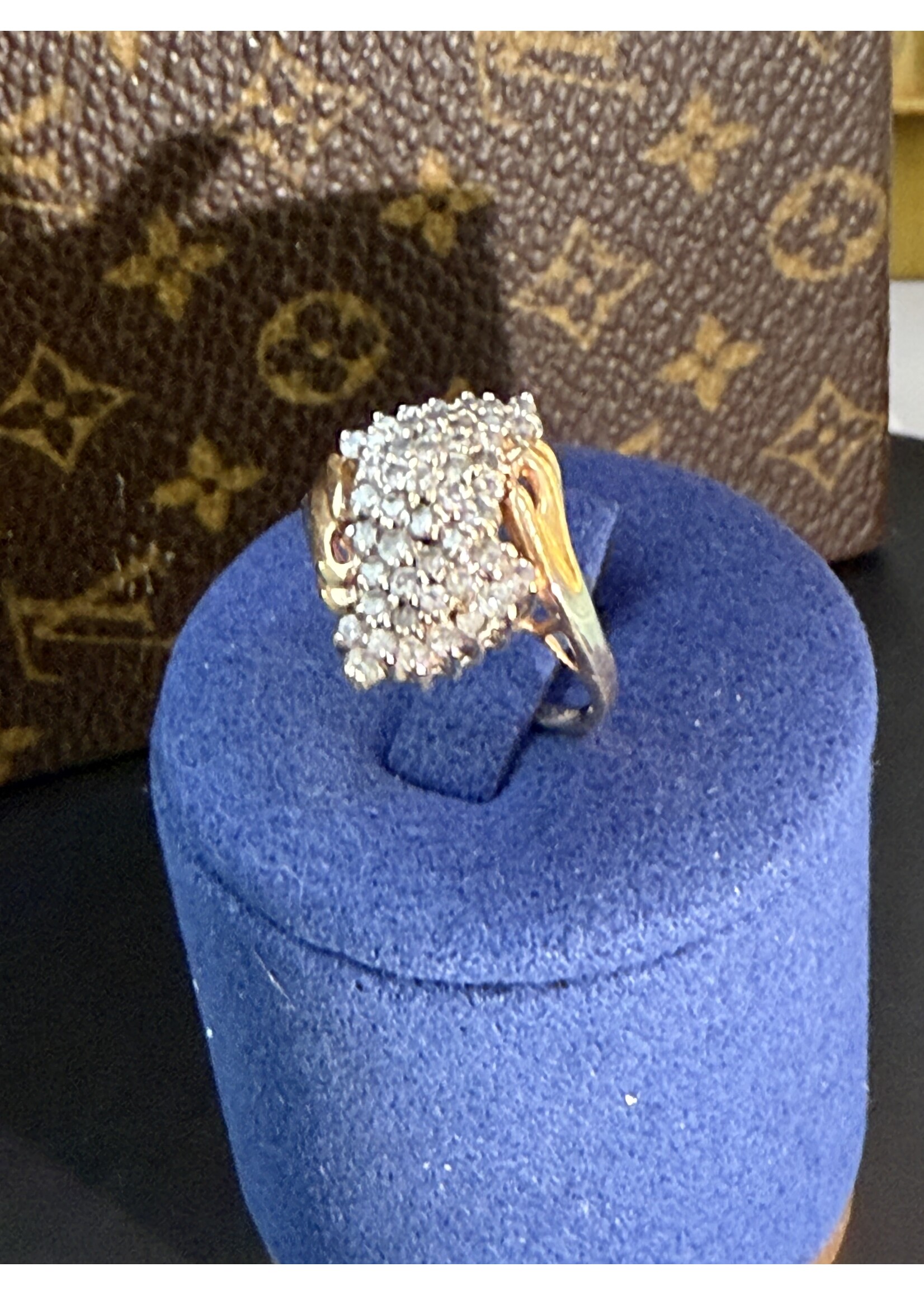 Vintage & Occasion Geelgouden ring met briljanten - mat 15.75