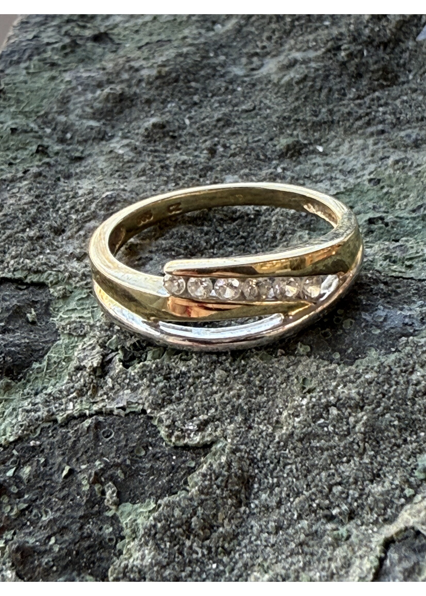 Vintage & Occasion bicolor slagring - maat 17
