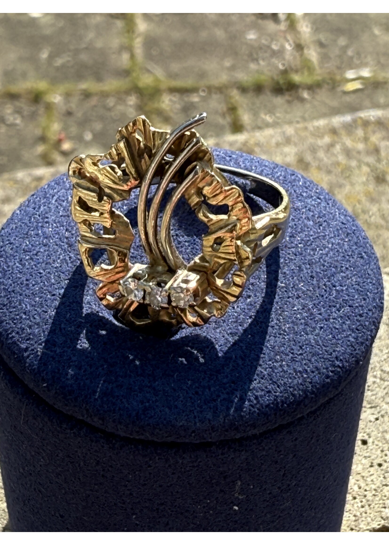 Bicolor ring met briljant