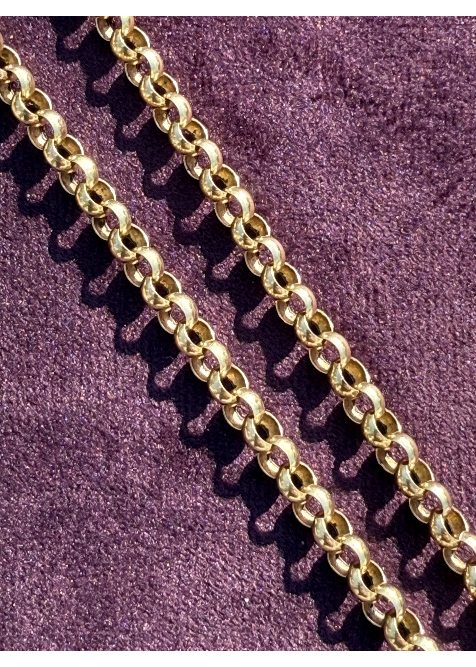 Vintage & Occasion Geelgouden jasseron collier lengte 80 cm