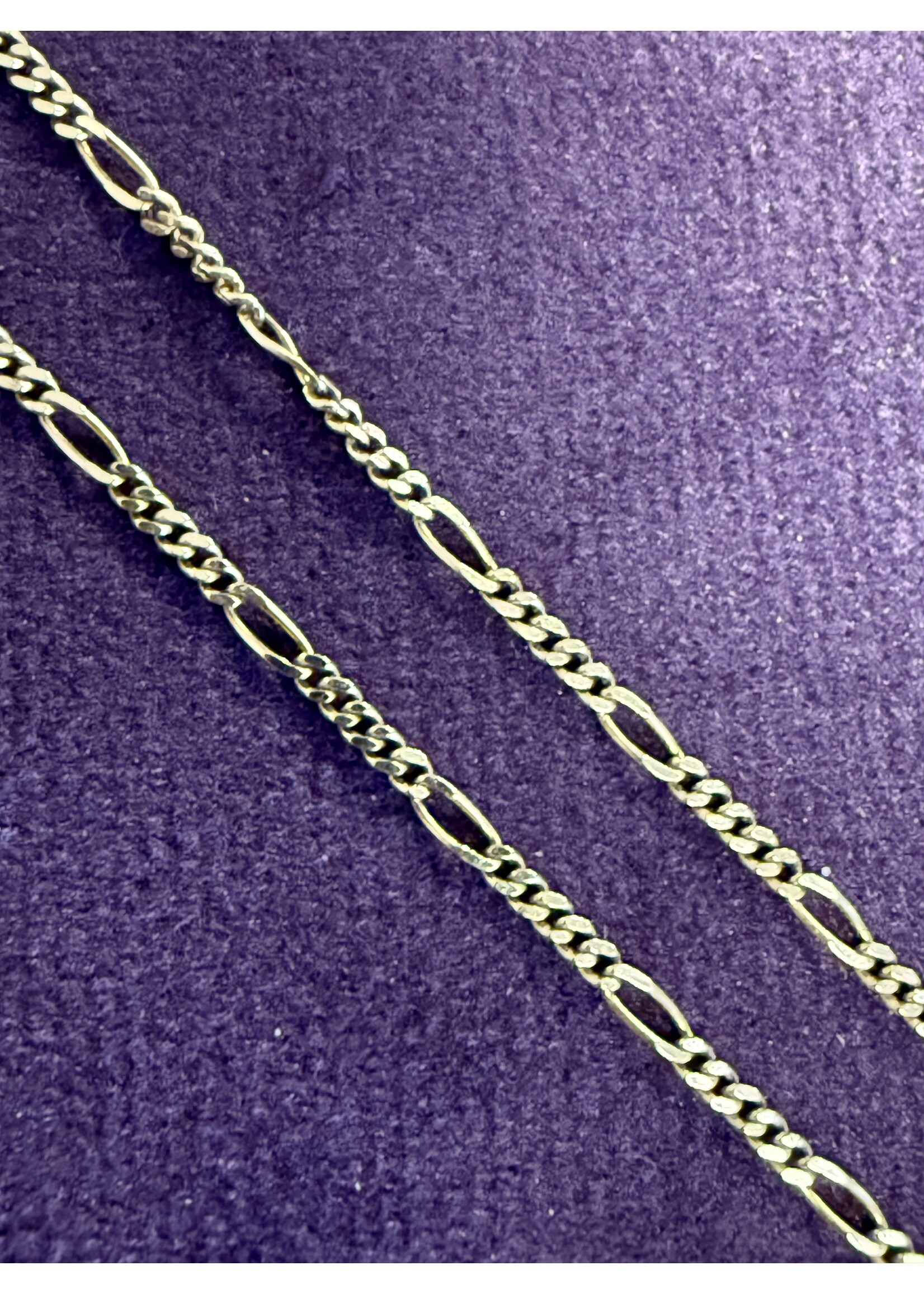Geelgouden  14 k collier figaro 60 cm