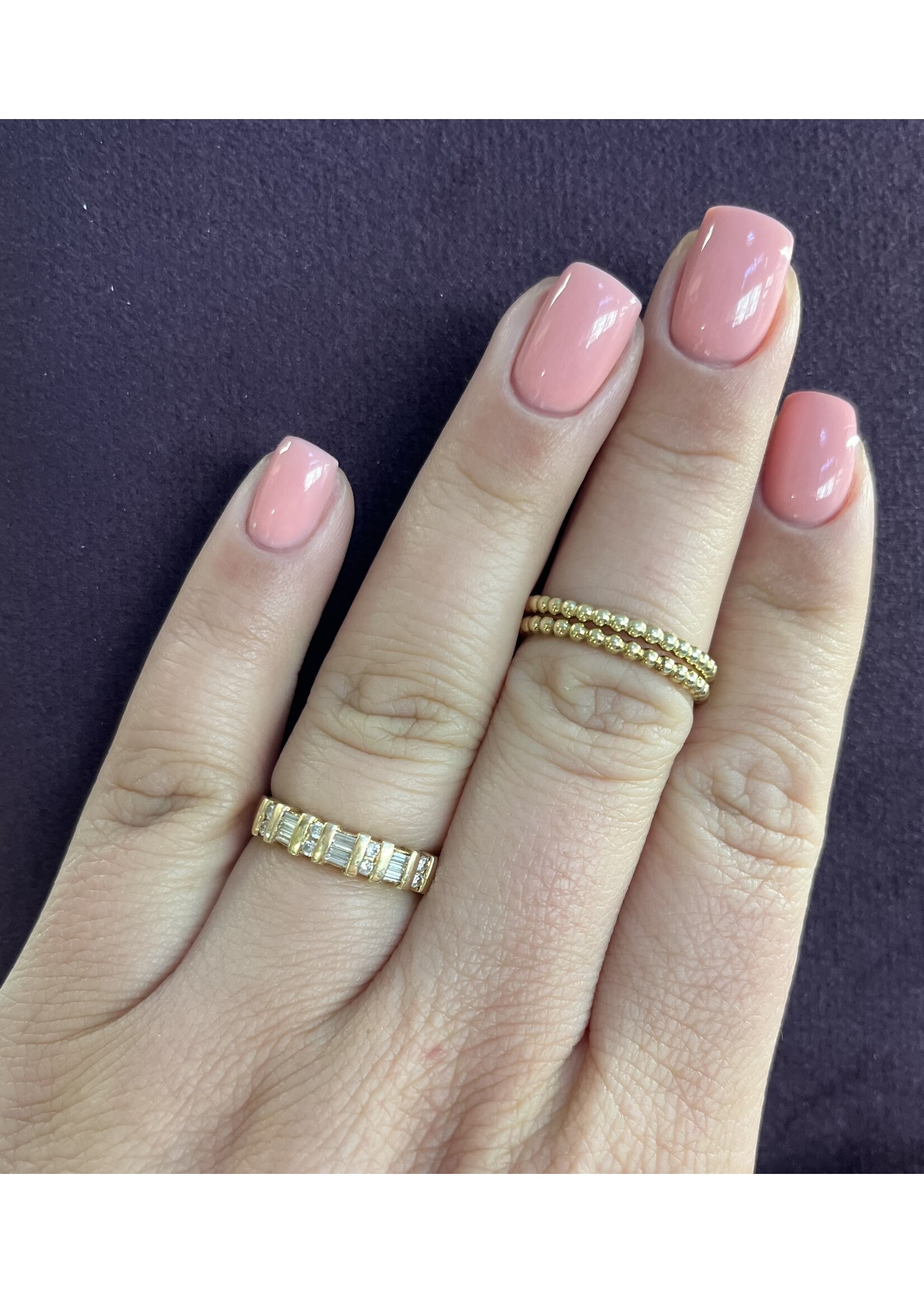 Vintage & Occasion Set geelgouden bollentjes ringen - maat 18