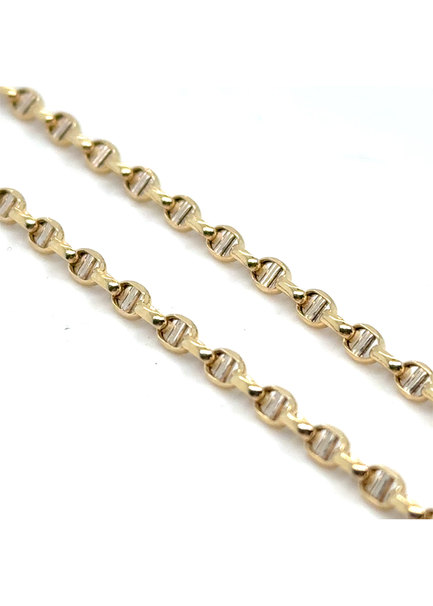 Vintage & Occasion Geelgouden 14 k collier fantasie schakel 50 cm