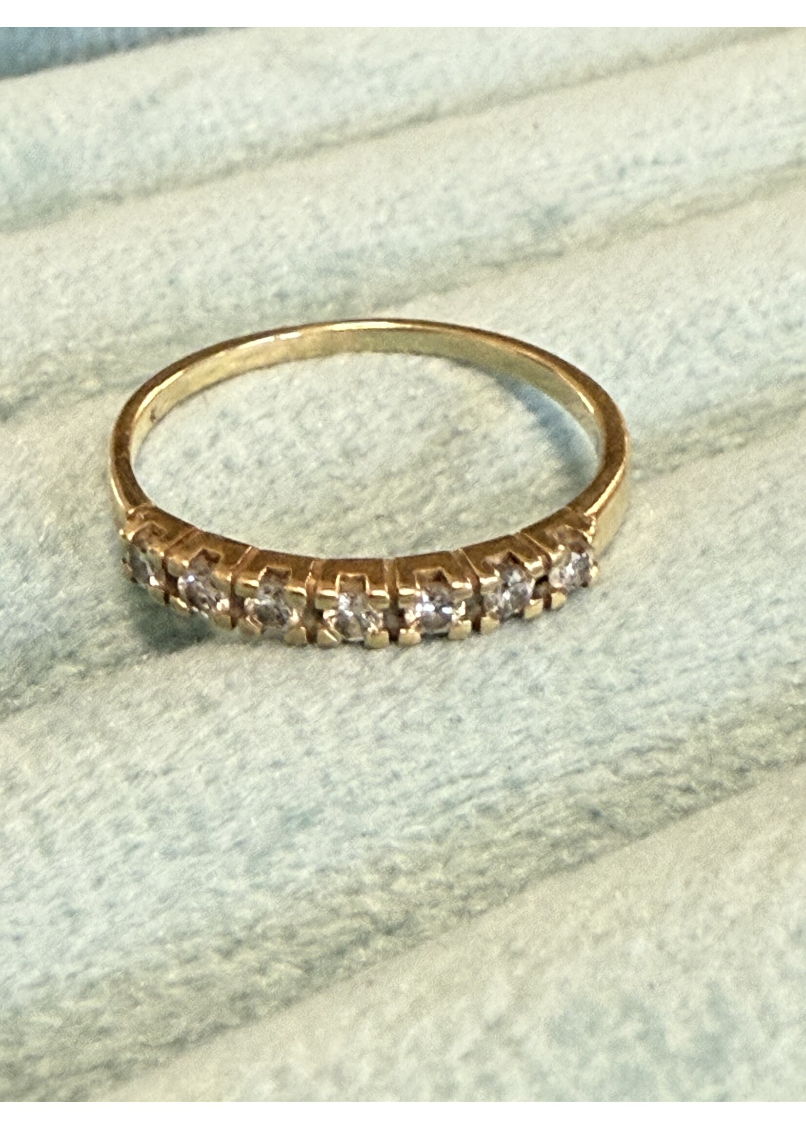 Vintage & Occasion Geelgouden eclat rijring - maat 17.5