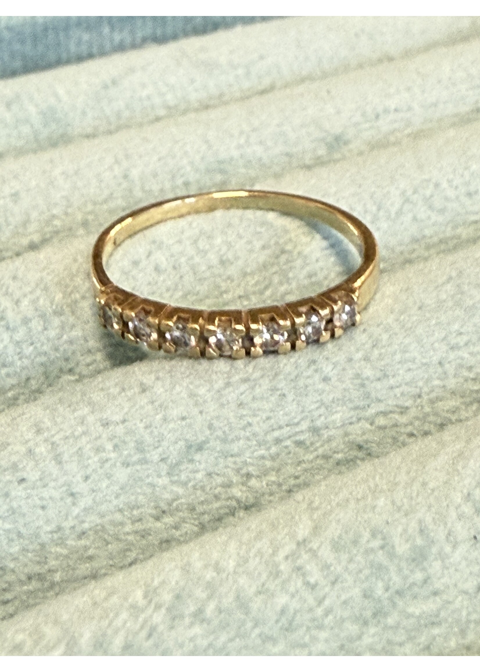 Vintage & Occasion Geelgouden eclat rijring - maat 17.5