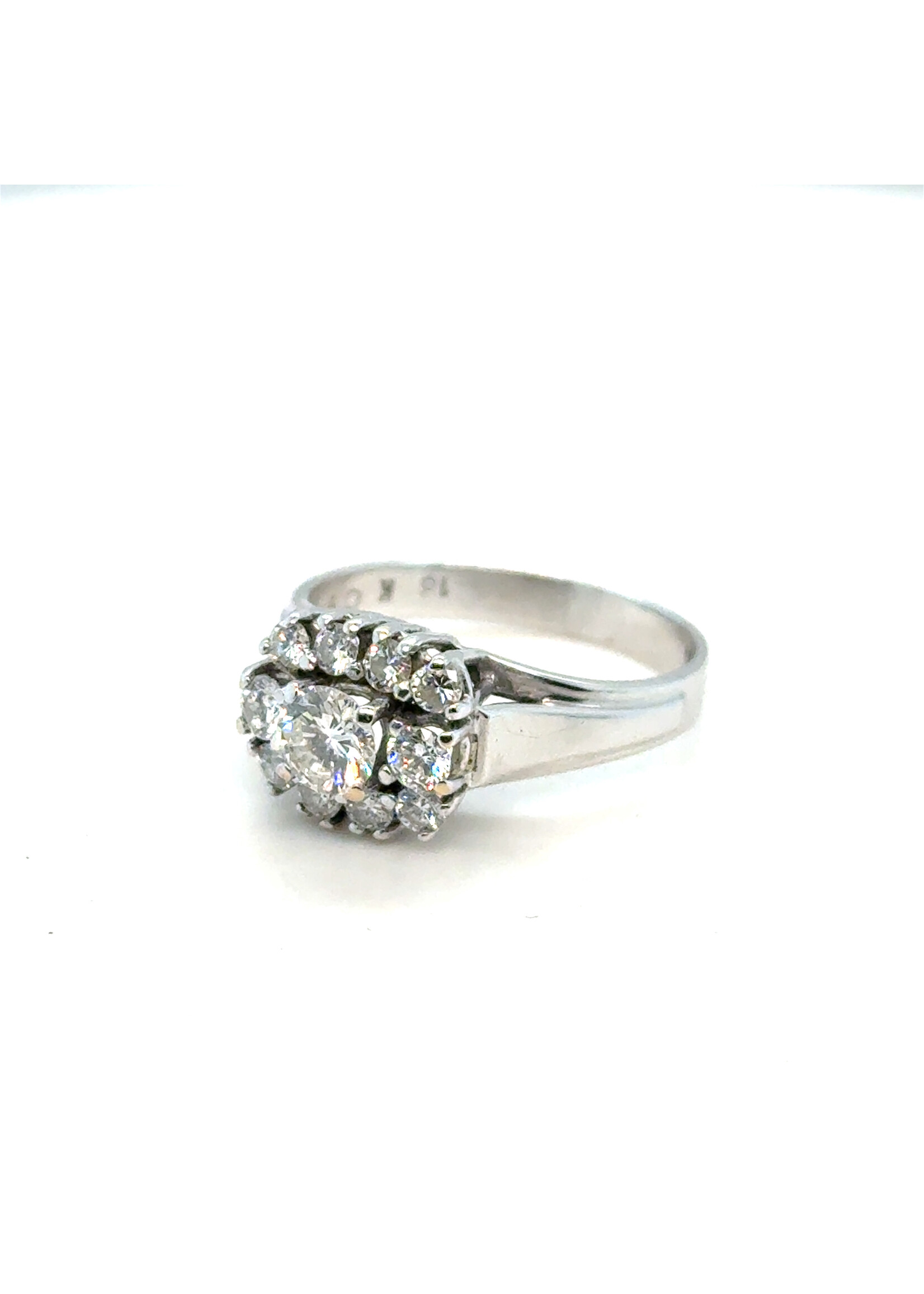 Vintage & Occasion Witgouden ring met briljant 0.97