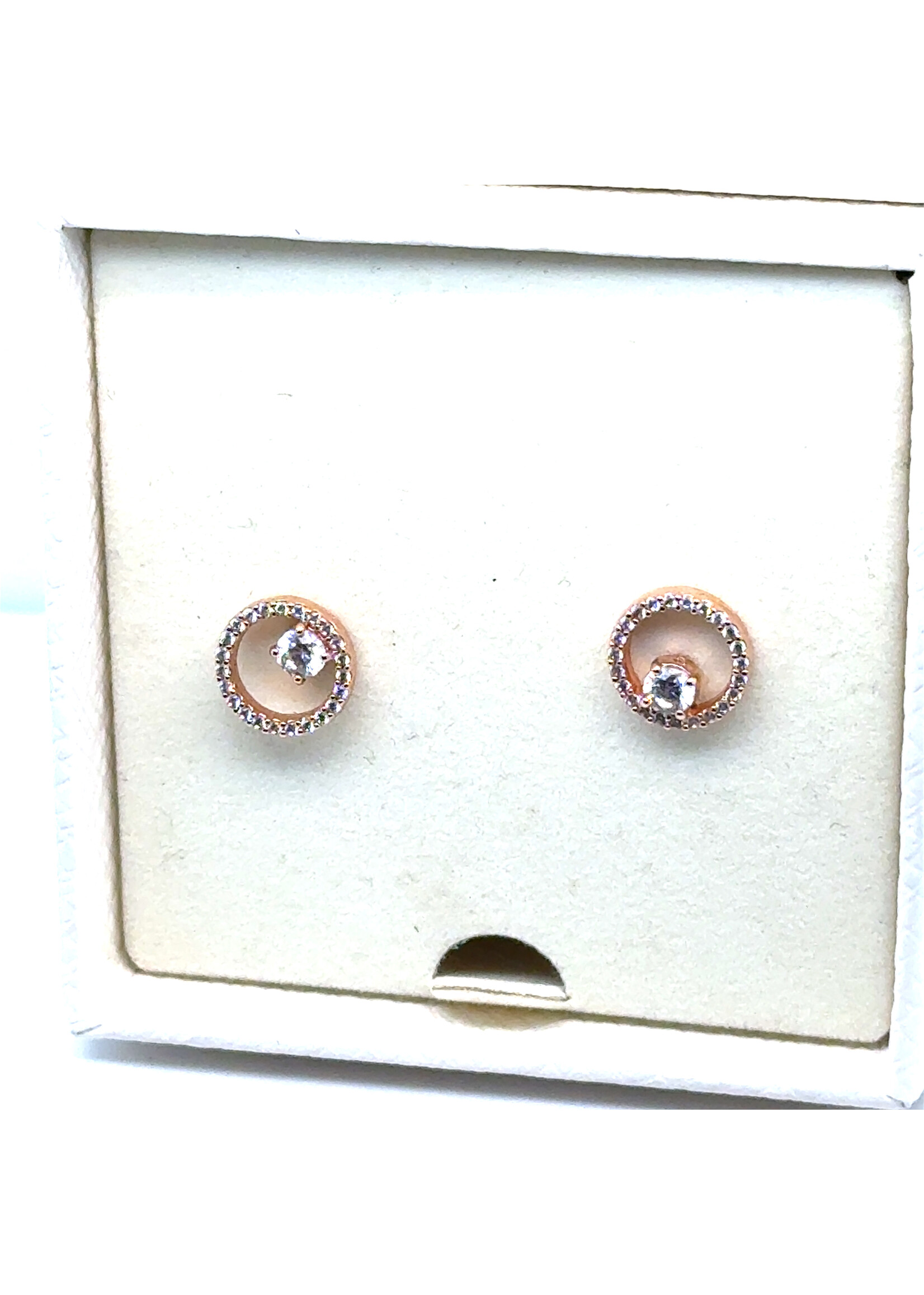 Vintage & Occasion Swarovksi oorbellen roze verguld