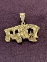 Cataleya jewels Geelgouden 14k  hanger woonwagen / rolleman