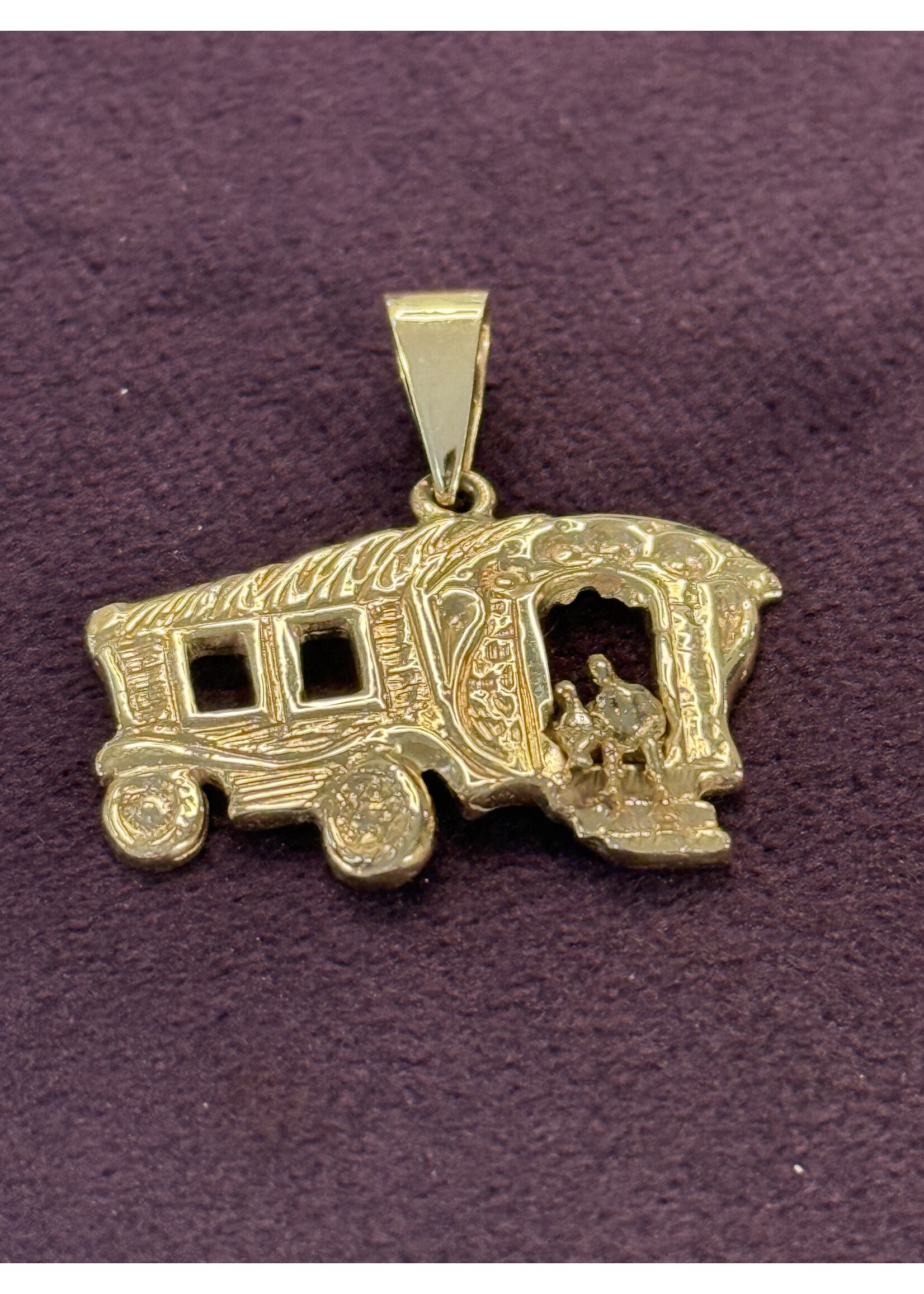 Cataleya jewels Geelgouden 14k  hanger woonwagen / rolleman
