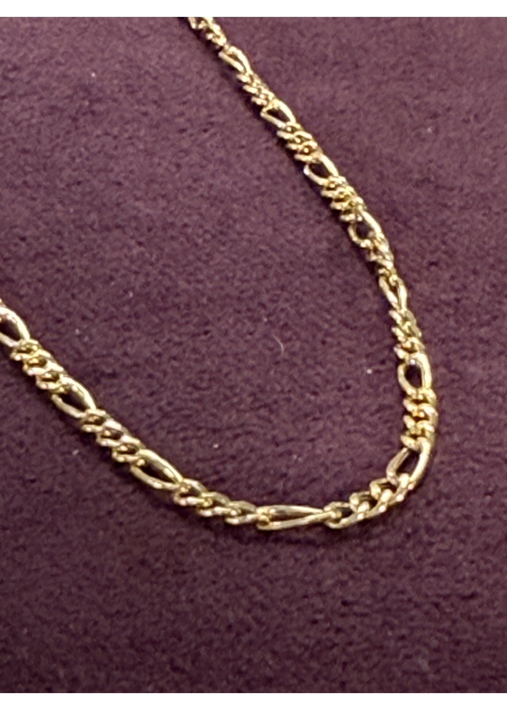Cataleya jewels Geelgouden  18 k figaro schakelcollier 45 cm