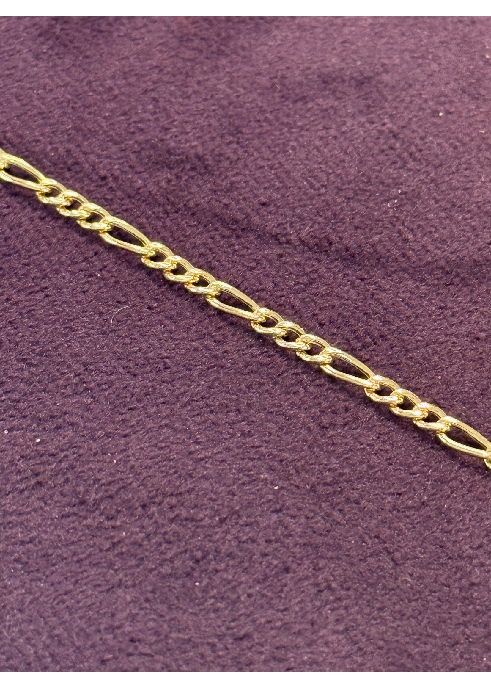 Cataleya jewels Geelgouden  18 k figaro schakelcollier 45 cm