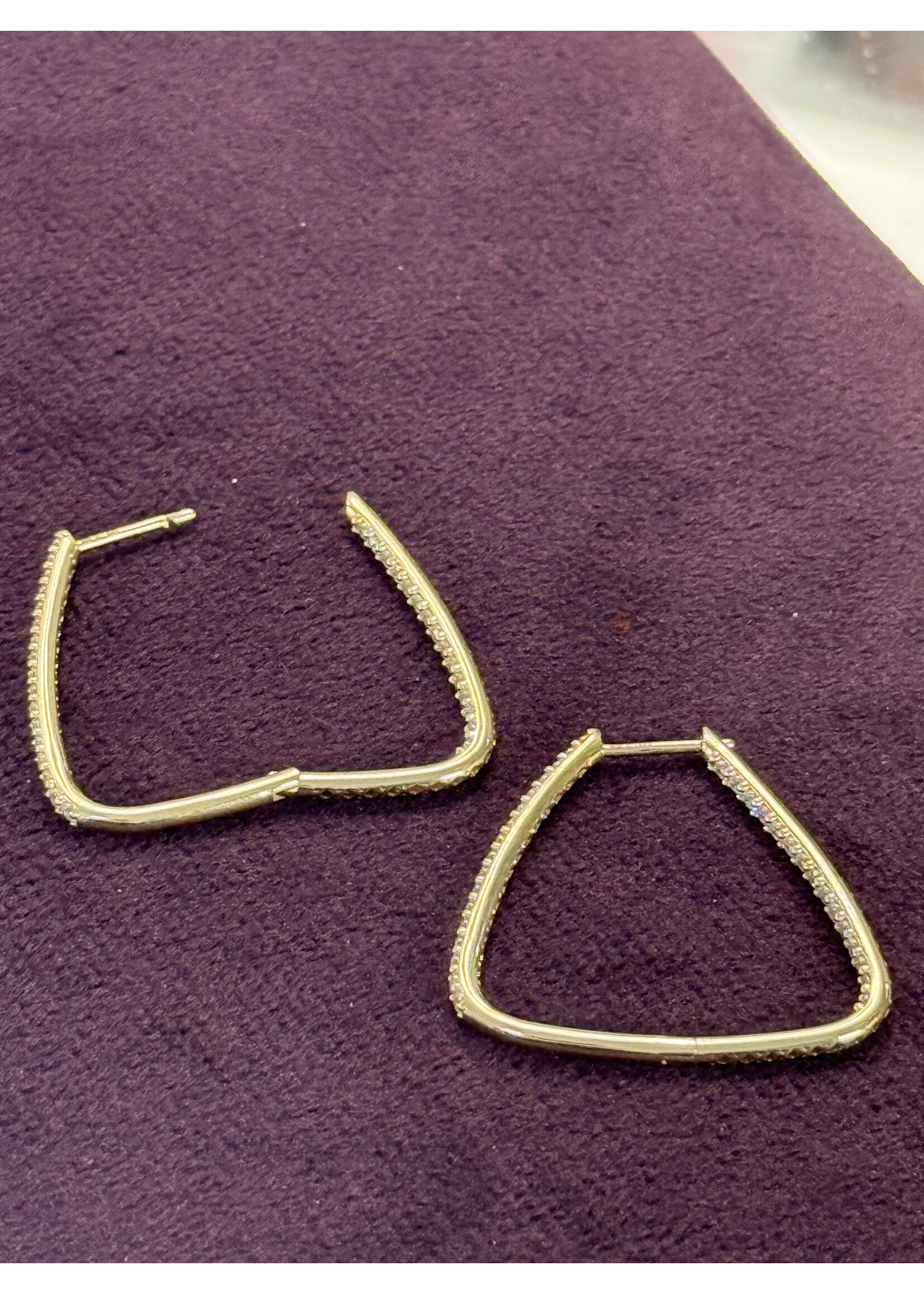 Cataleya jewels Geelgouden 14 karaat  oorhangers met zirkonia