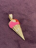 Cataleya jewels Geelgouden 14 karaat  hanger ijsje