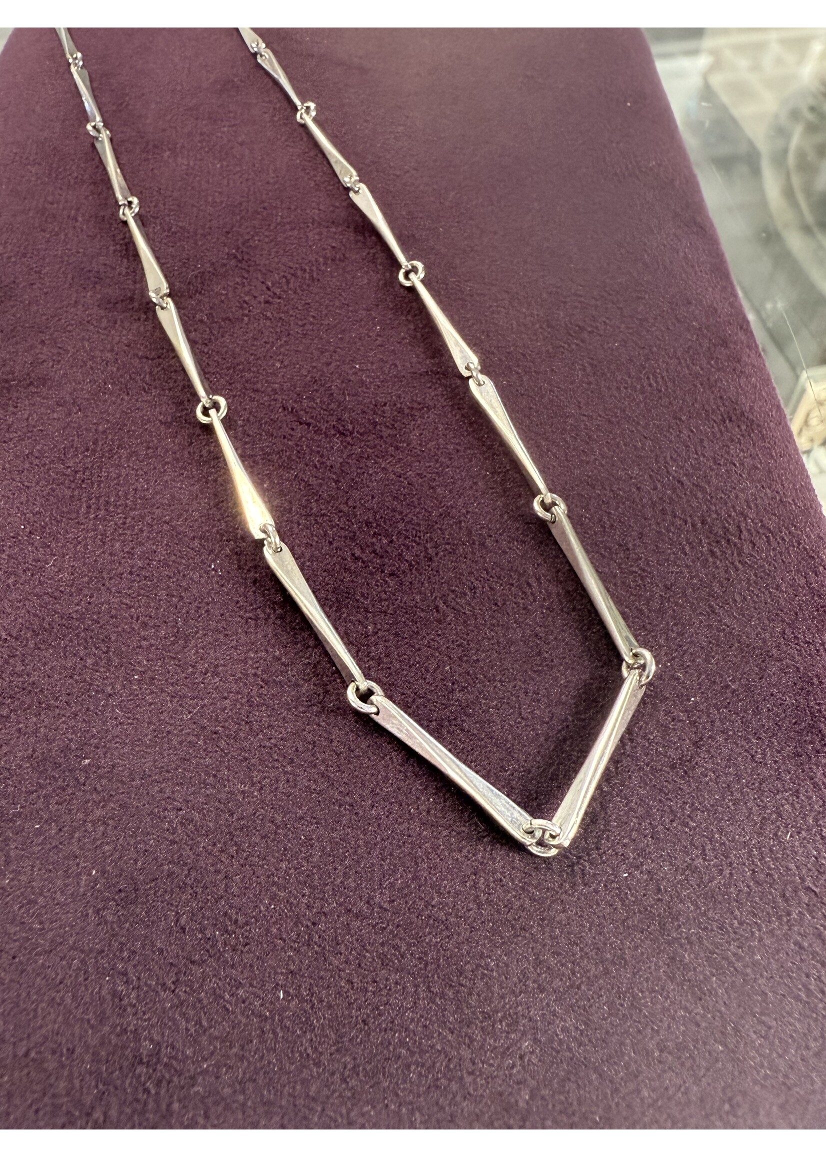 Vintage & Occasion Zilveren schakelcollier fantasie 90cm