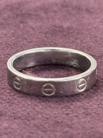 Vintage & Occasion Witgouden occasion love ring - maat 17