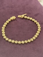 Vintage & Occasion Tennisarmband 14k. met 0.33ct briljant in geelgouden armband - lengte 19cm