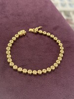 Vintage & Occasion Occasion Geelgouden 14 k tennisarmband 0.33ct  - lengte  19cm