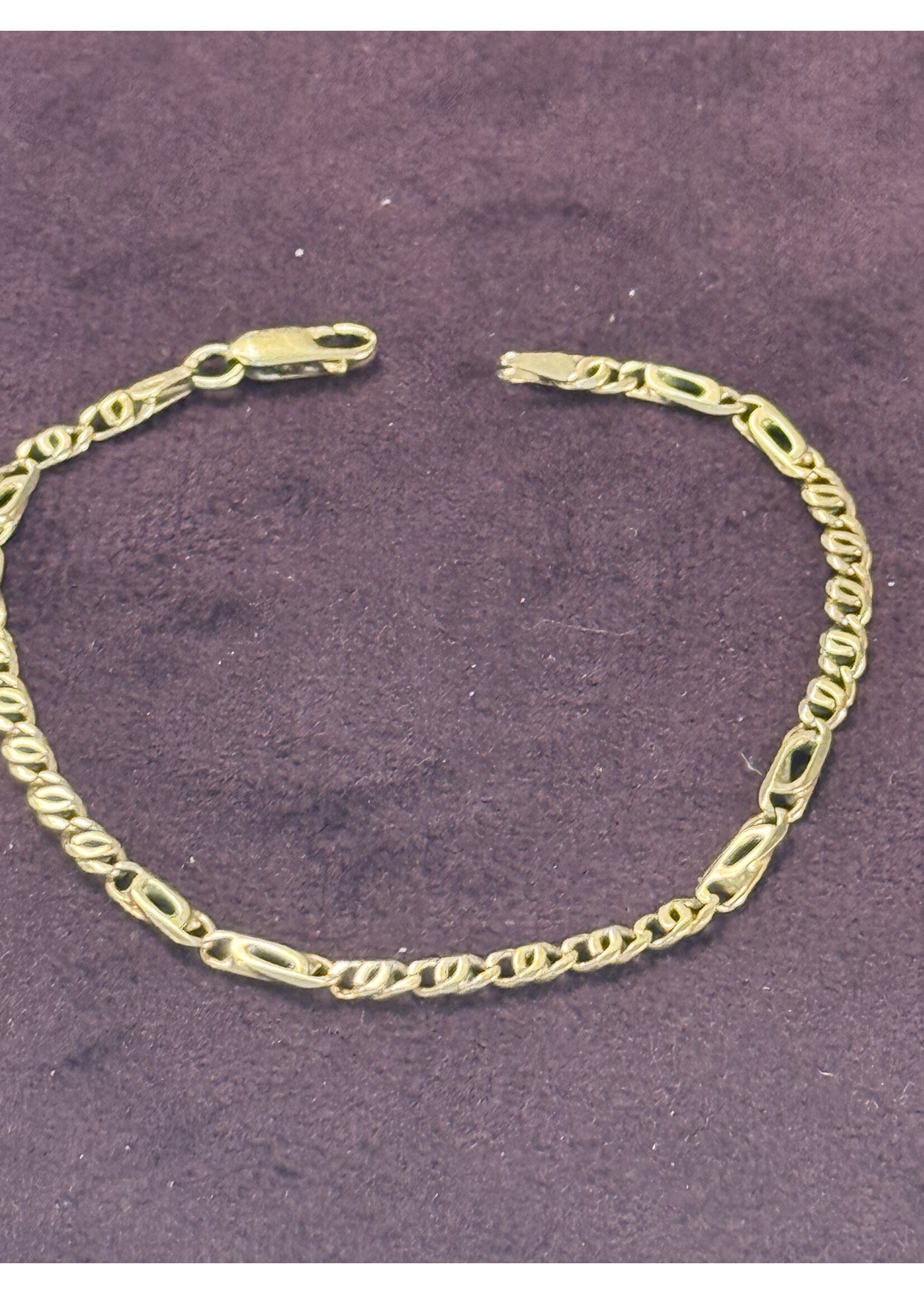 Vintage & Occasion Geelgouden  14k valkenoog armband - lengte 20cm