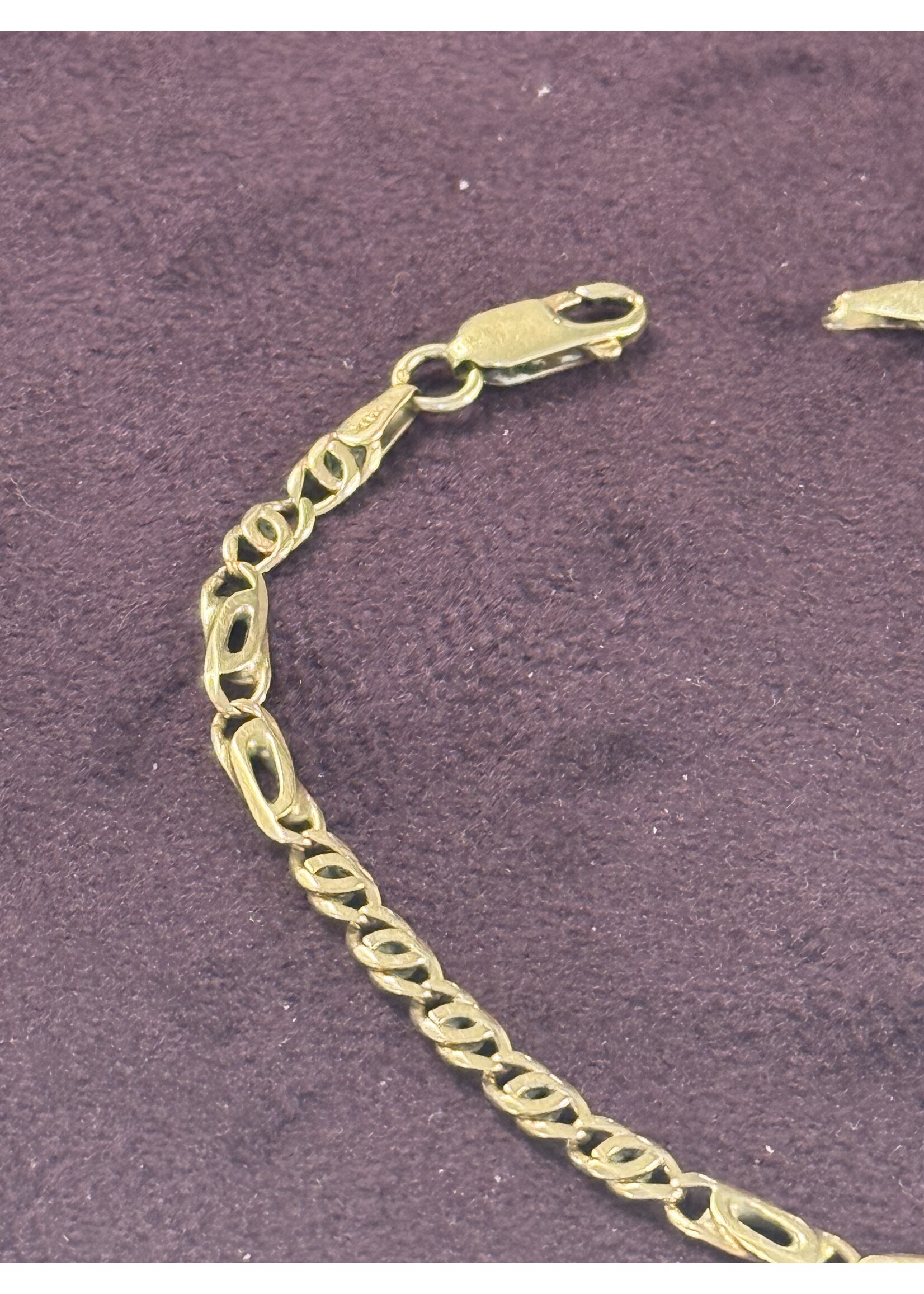 Vintage & Occasion Geelgouden  14k valkenoog armband - lengte 20cm