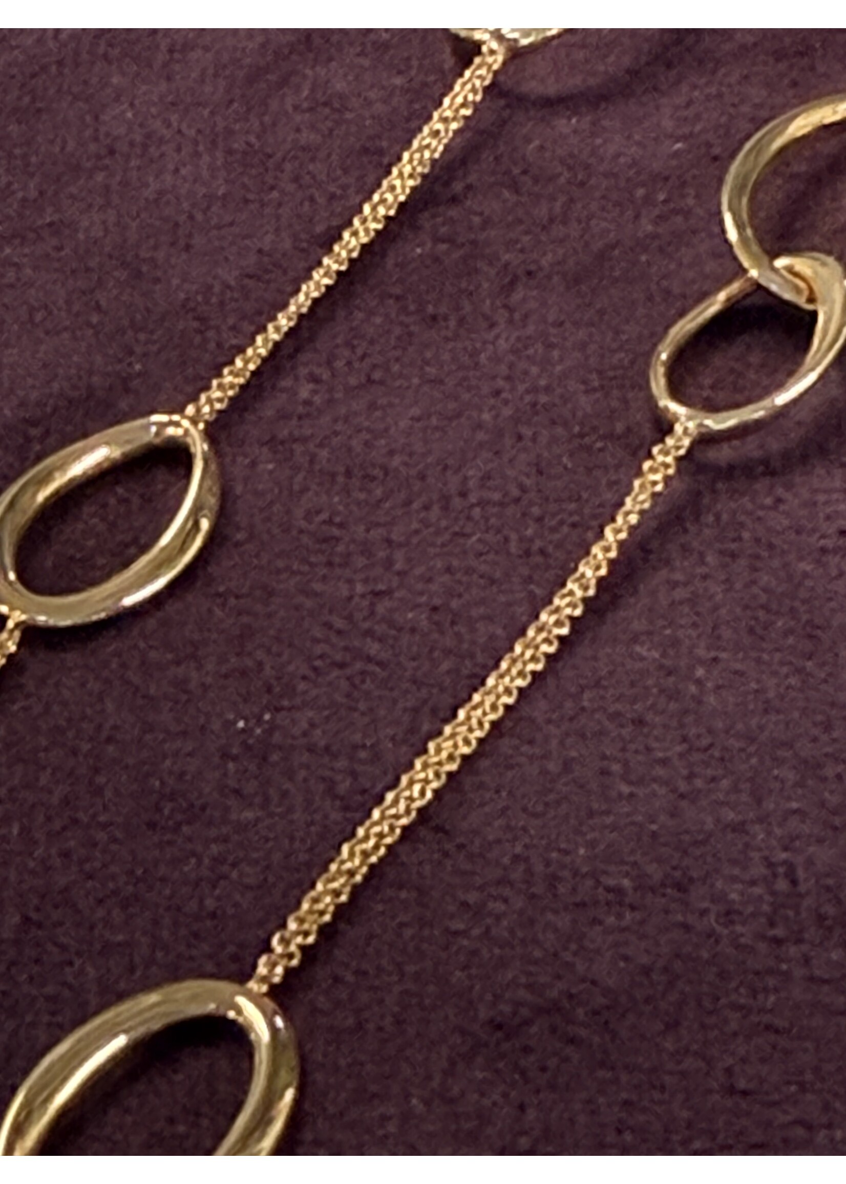 Vintage & Occasion Occasion rosegouden collier met grote schakels - lengte 90 cm