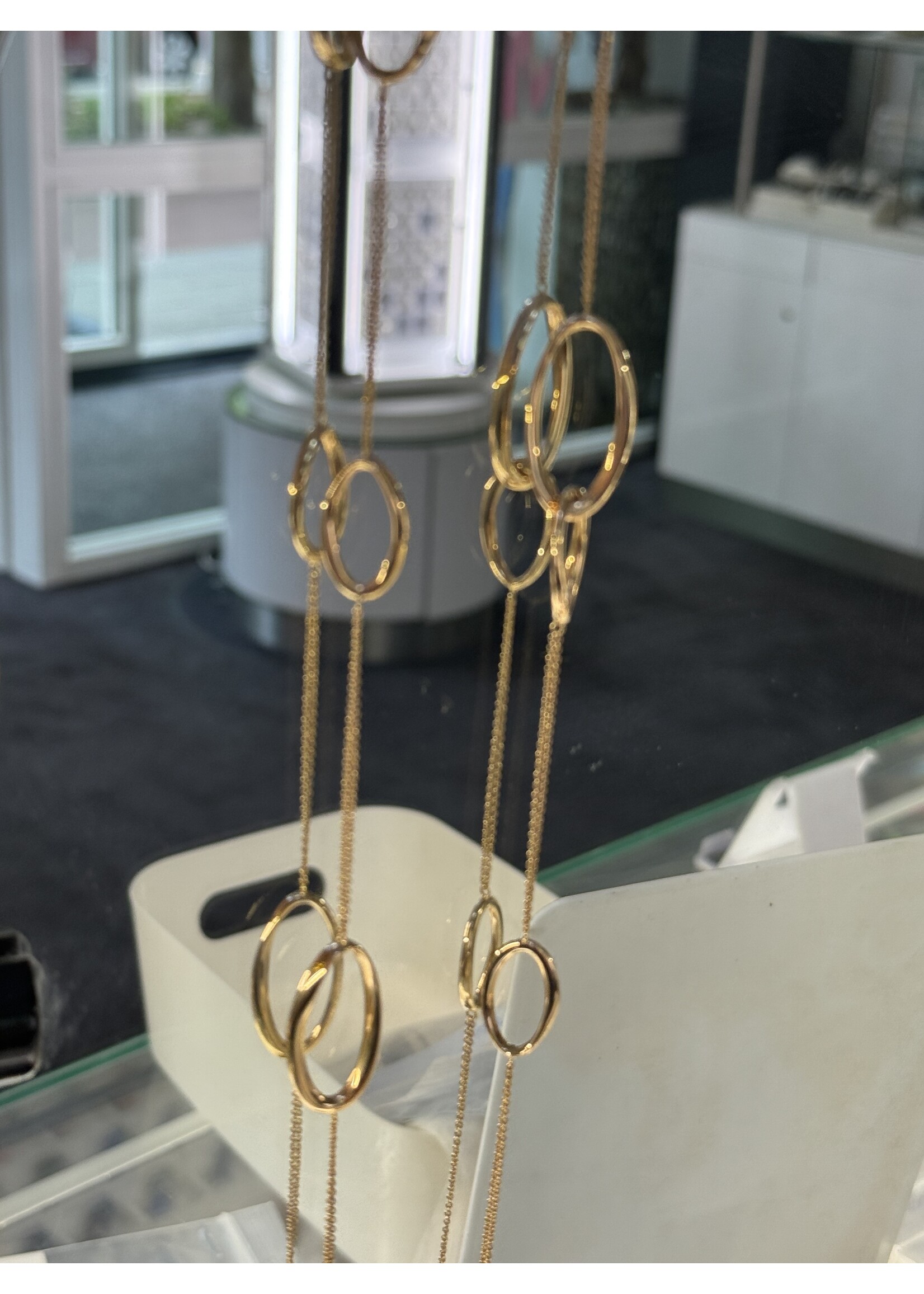 Vintage & Occasion Occasion rosegouden collier met grote schakels - lengte 90 cm
