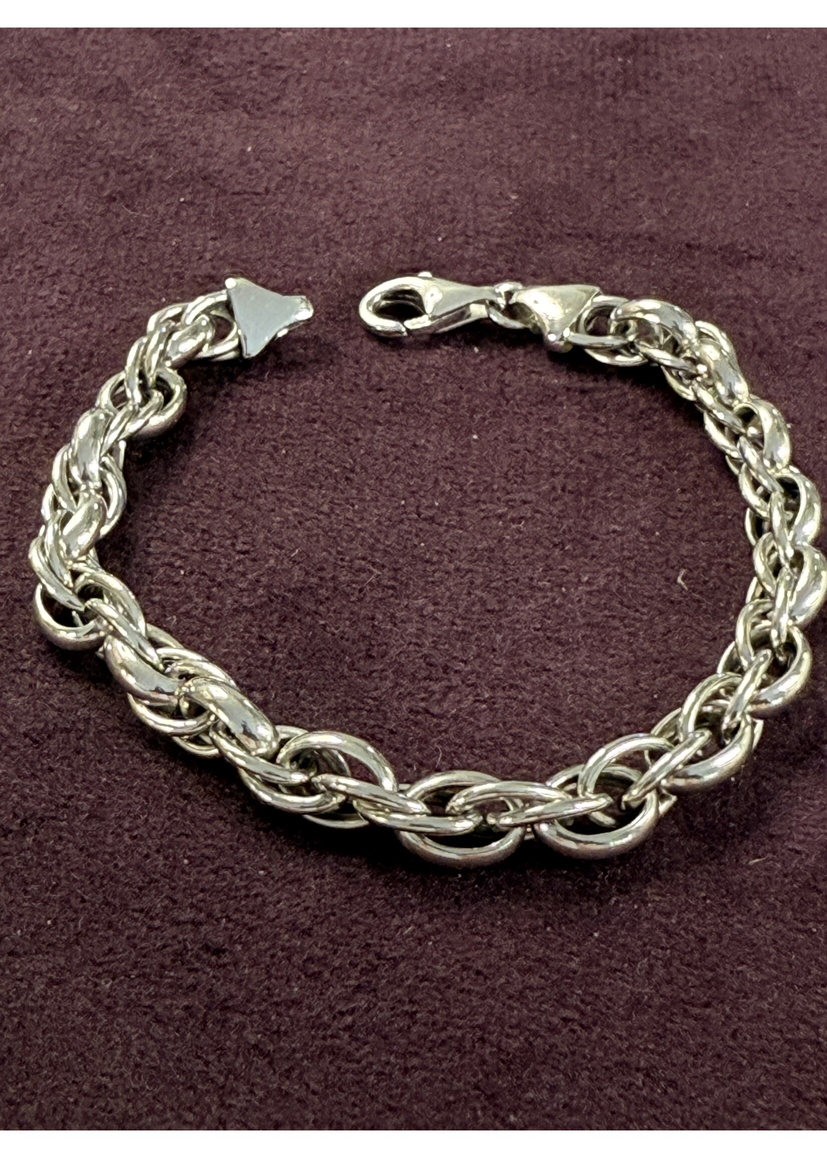Vintage & Occasion Zilveren fantasie armband gedraaid