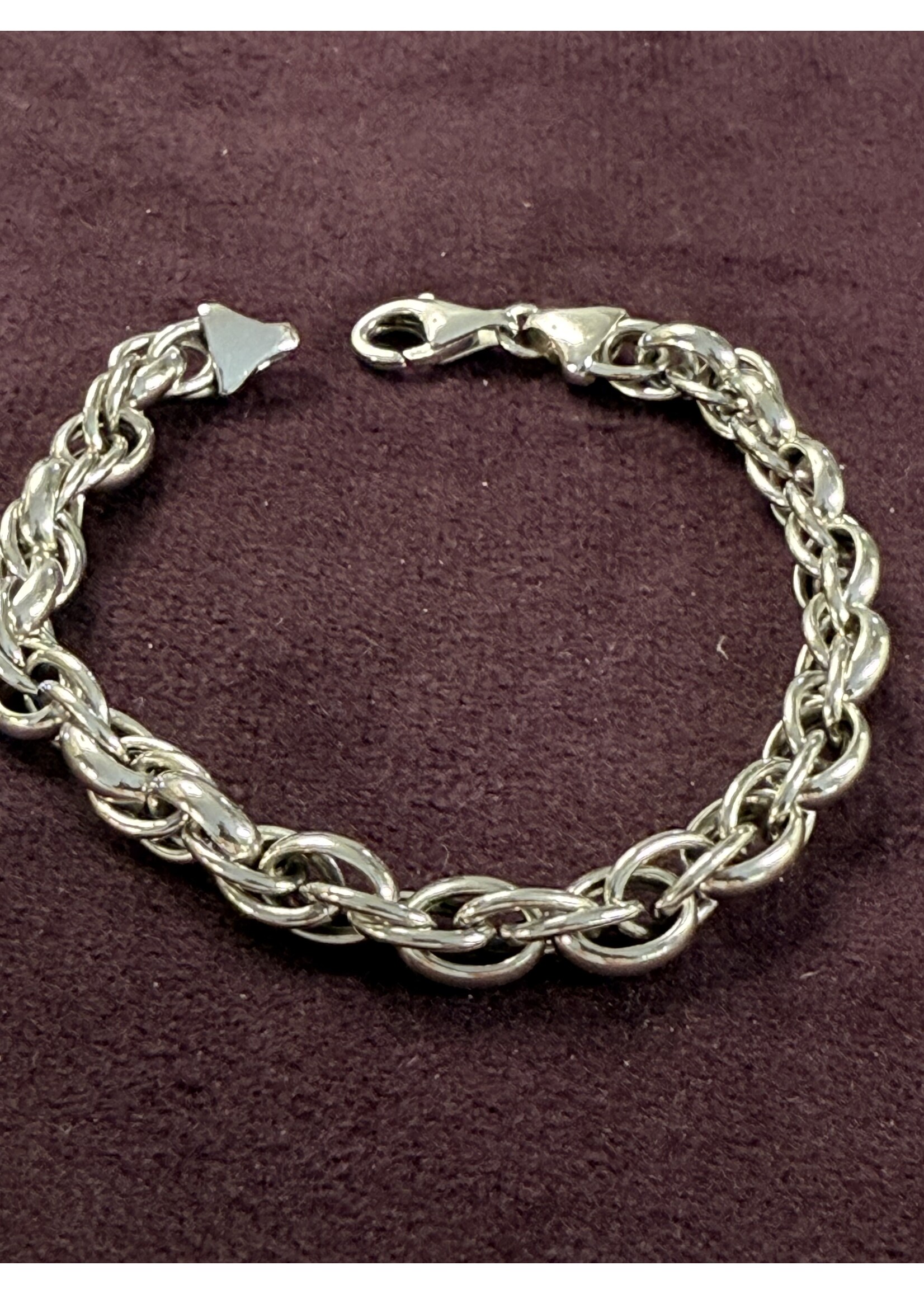 Vintage & Occasion Zilveren fantasie armband gedraaid