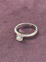 Vintage & Occasion Witgouden 18 solitairring met briljant E VVS2 0.50 karaat