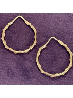 Vintage & Occasion Geelgouden 18k draad oorringen