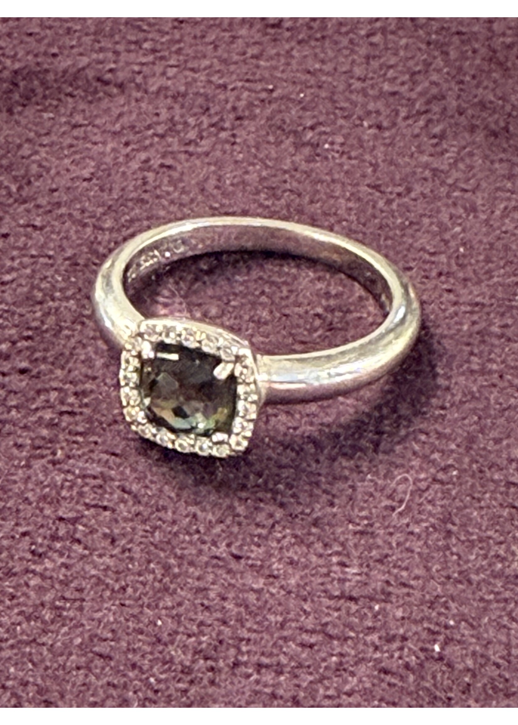 Vintage & Occasion Occasion zilveren ring met zirkonia's