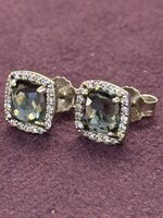 Vintage & Occasion Occasion zilveren oorknopjes met zirkonia's