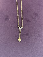 Vintage & Occasion Gouden 14k  collier met hartje. met zirkonia